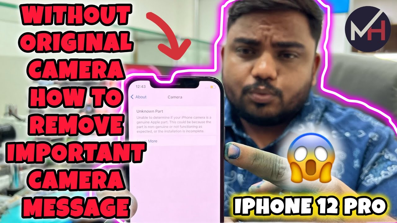 WITHOUT ORIGINAL CAMERA HOW TO REMOVE CAMERA UNKNOWN PART || IPHONE 12 PRO IMPORTANT CAMERA MESSAGE