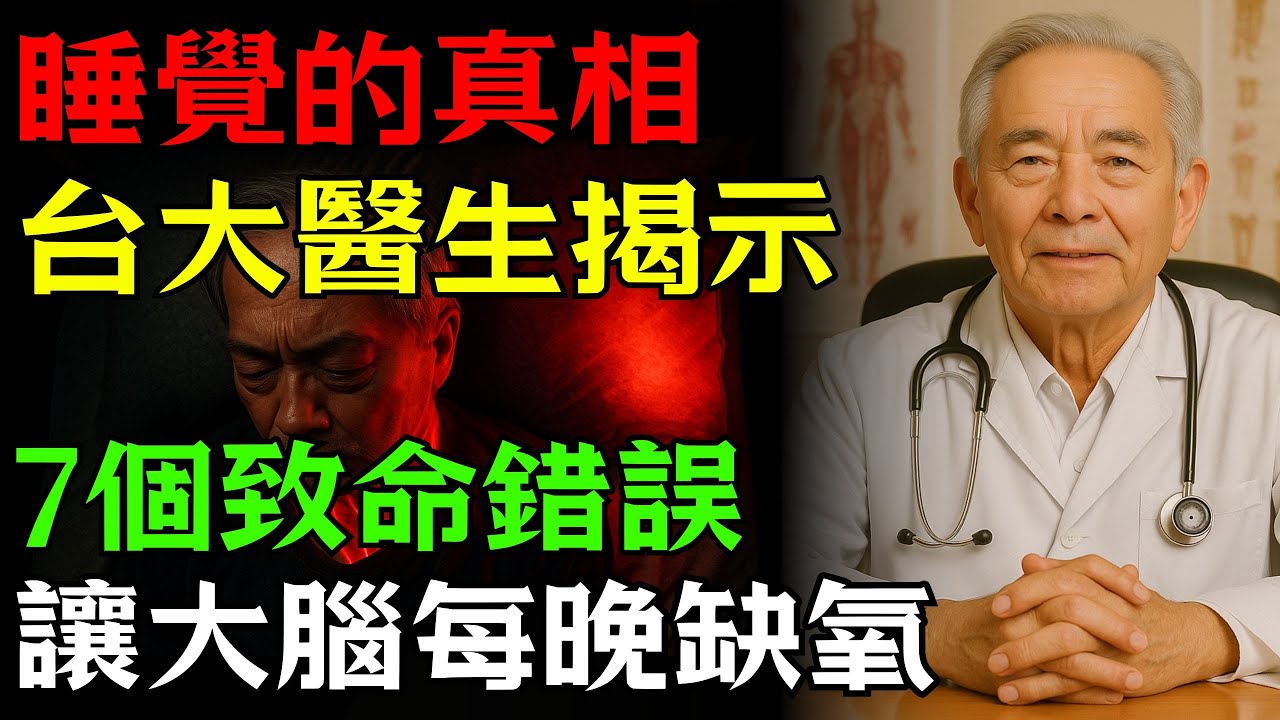 睡覺的真相：台大醫生揭示7個致命錯誤，正在讓你的大腦每晚缺氧