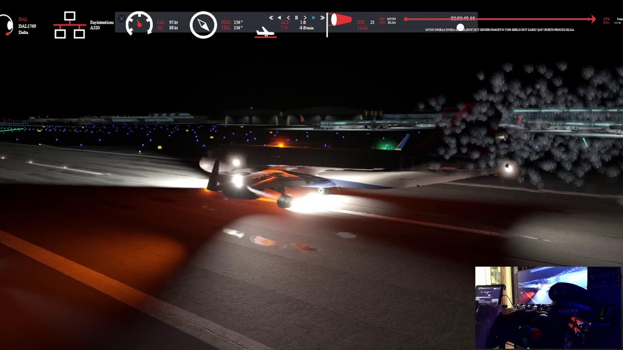 X-Plane 12 12.4 b4 Back to Basics  Toliss A320 Nassau/LaGuardia  Landing Say intentions  Traffic