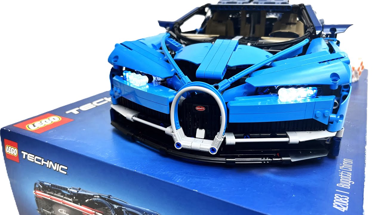 How to Build & Motorize LEGO Technic 42083 Bugatti Chiron Full RC Mod w/ Lights & Lift Spoiler (4K)