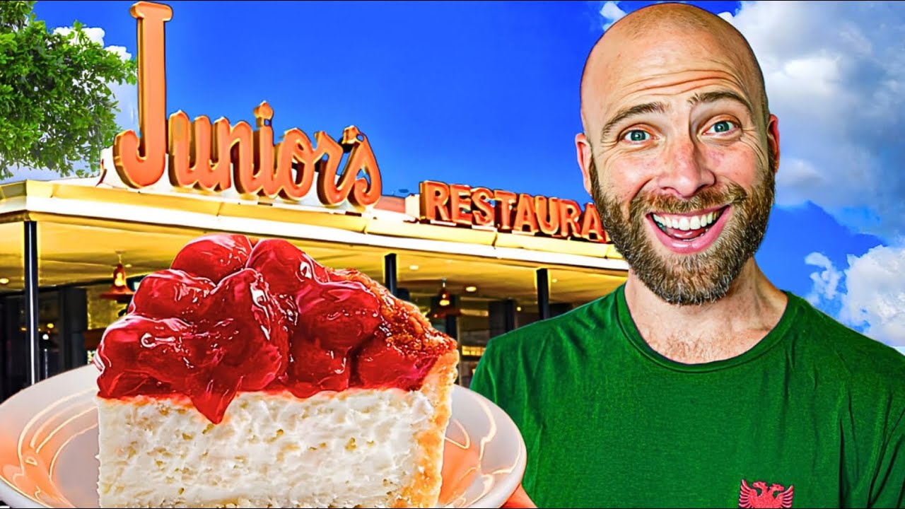 NYC’s Cheesecake is the Best in the World!! Inside Junior's Cheesecake Factory!!