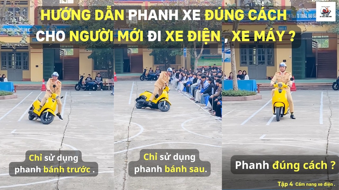 Cẩm nang xe điện : Tập 4 : Kĩ năng phanh xe đúng cách  #antoangiaothong