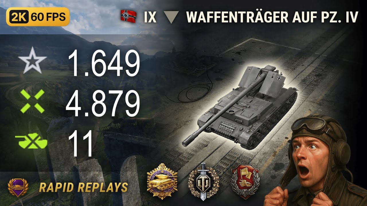 Waffentr&auml;ger auf Pz. IV | 4.9K DMG, 11 Kills | Pool's Medal