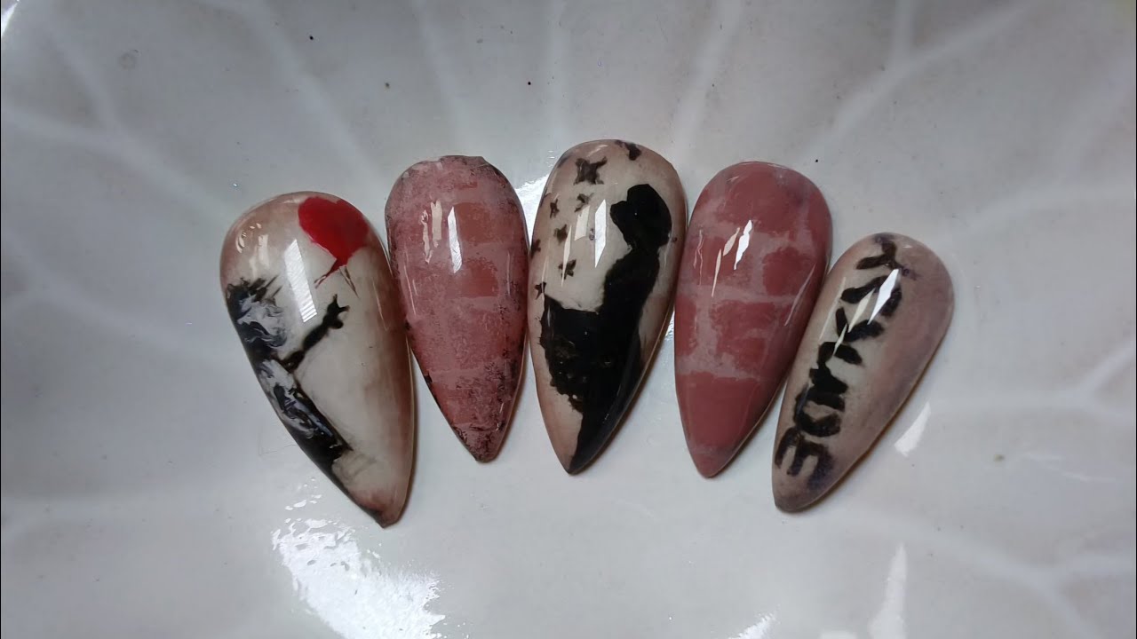 ✨🖌️Watch me work.....Banksy nail art in miniature 🖌️✨
