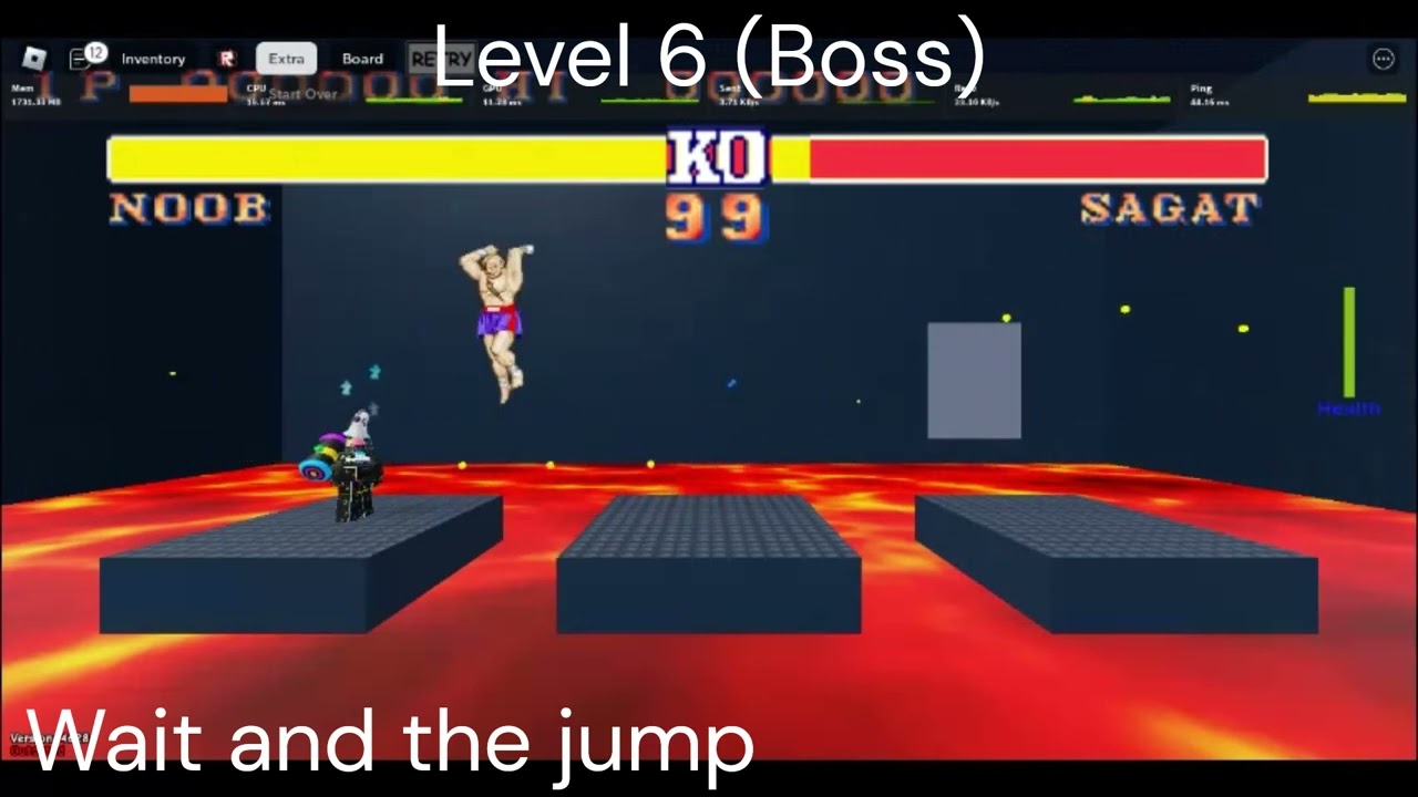 How to beat Level 6(Boss) in I Wanna Test The Game (Updated) 4628