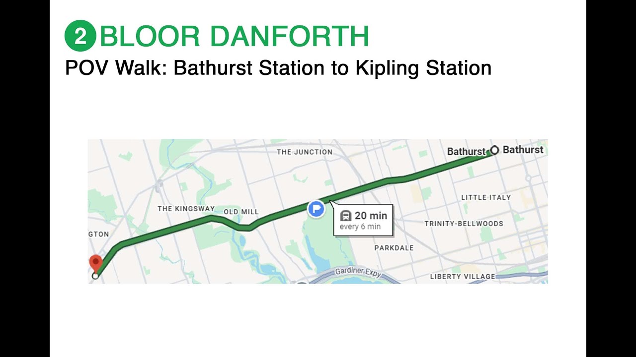 TTC POV Walk: Bathurst Station to Kipling Station (4K 60FPS)