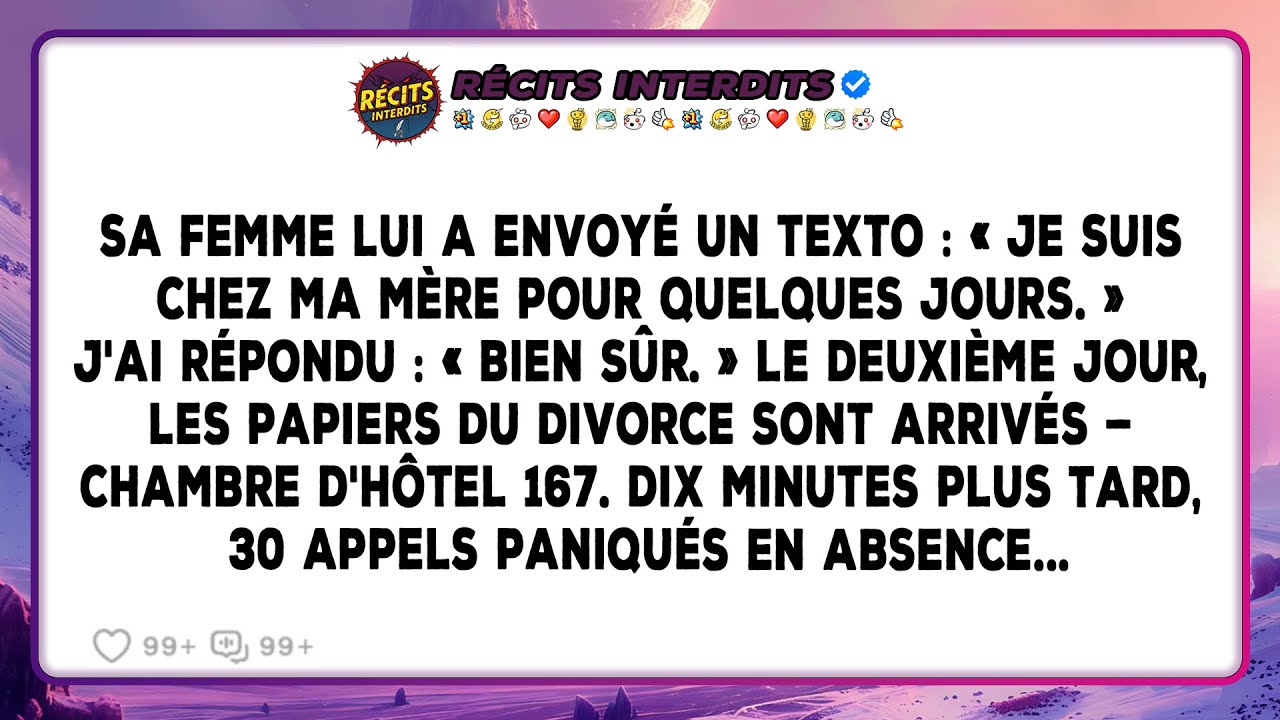 Ma Femme A Menti Sur Sa Visite Chez Sa Mère. Deux Jours Plus Tard, Le Divorce A Trouvé Leur Chambre