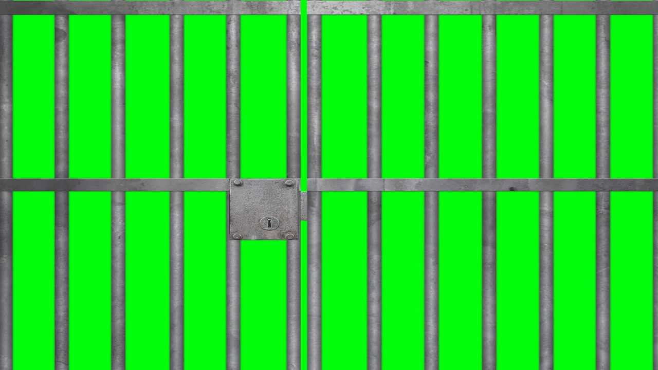 Prison Jail Bars Cell - Green Screen