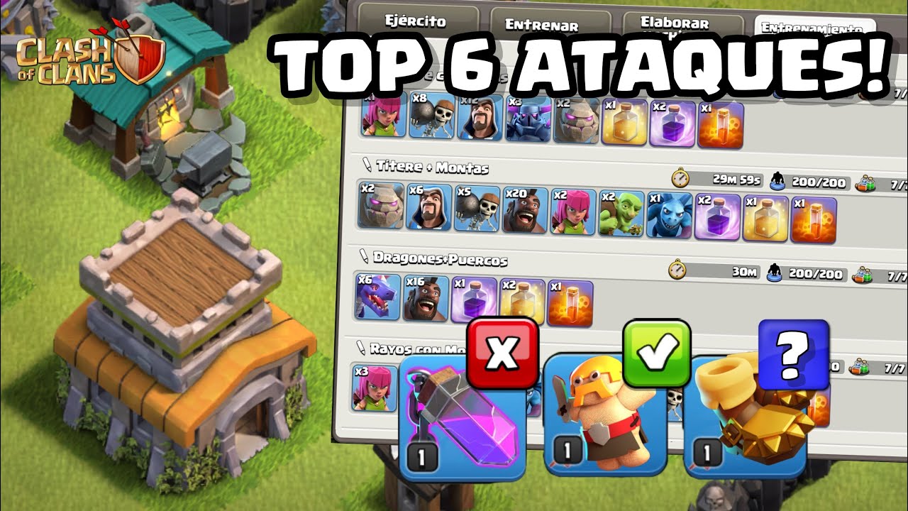 Las 6 mejores combinaciones de EJÉRCITOS y EQUIPOS COMUNES para TH8! (Con LINKS!🔗)