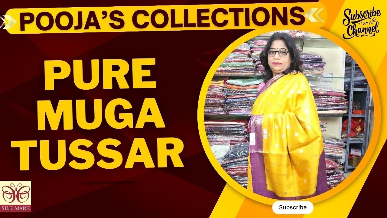 Pure Muga Tussar (Silk Mark)  | #Pooja's Collections | Epi-02 | #shorts