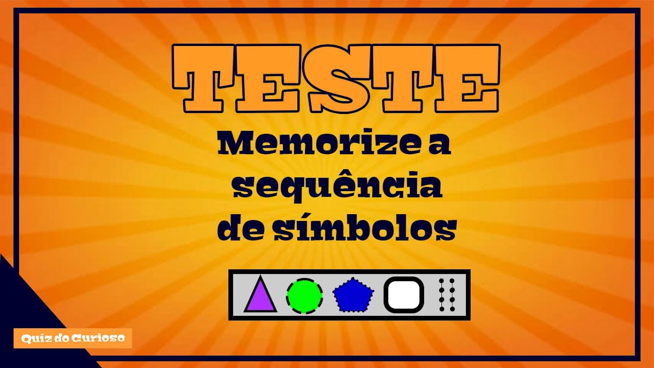 Memorize a sequência de símbolos | Teste de memória #2