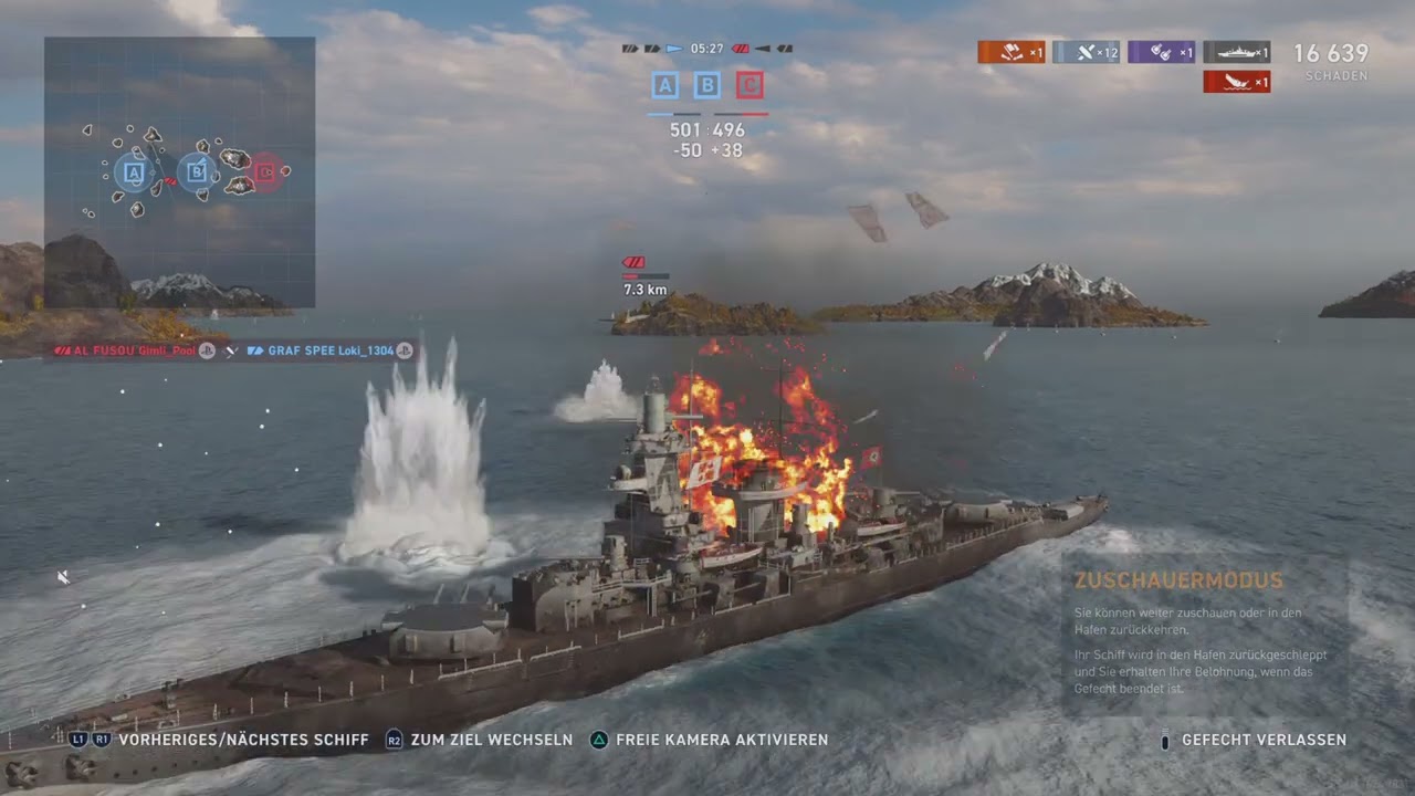 World of Warships: Legends_Walhalla vs Blue fleet