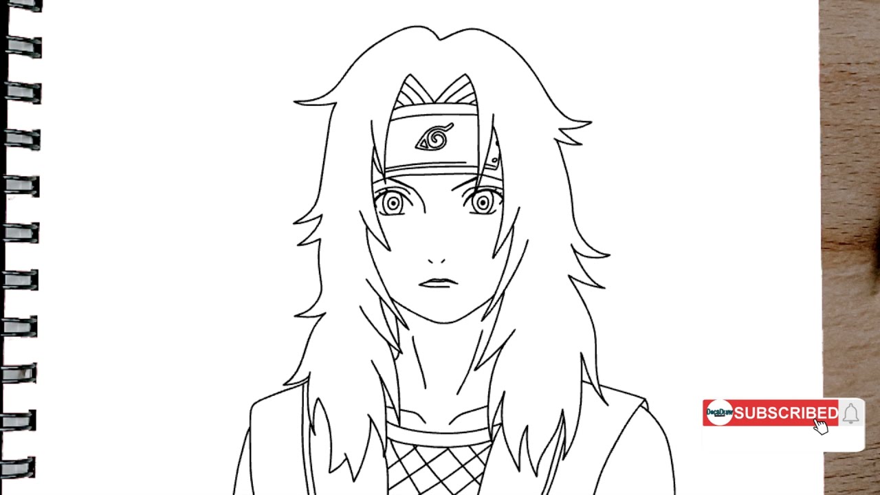How to draw KURENAI YUHI STEP BY STEP from Naruto