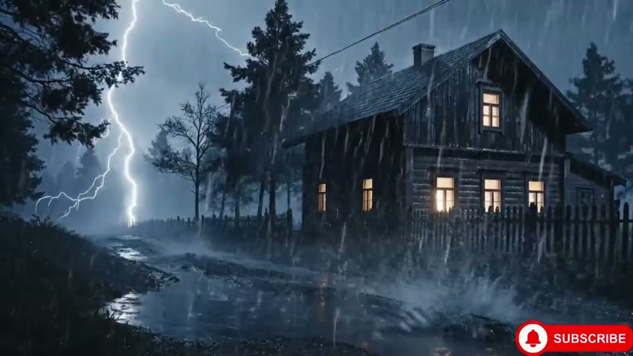 Dark Screen Heavy Rainstorm Sounds | Fall Asleep Fast with Thunder