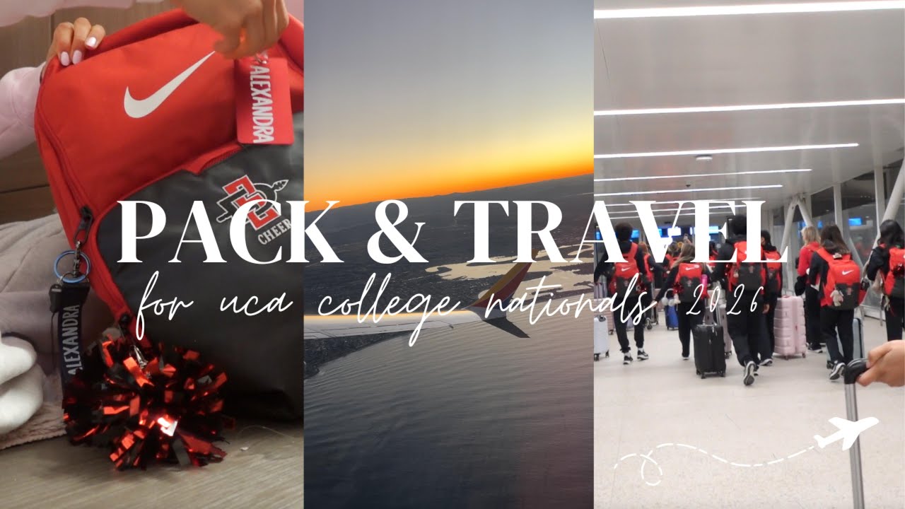 Pack & Travel With Me ✈️ | UCA College Nationals 2026