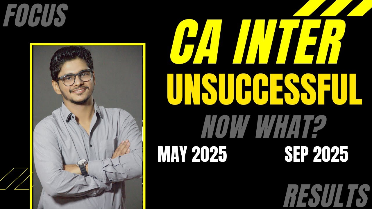 CA Inter | Results Unsuccessful | Now What?  #cainter   #caresults