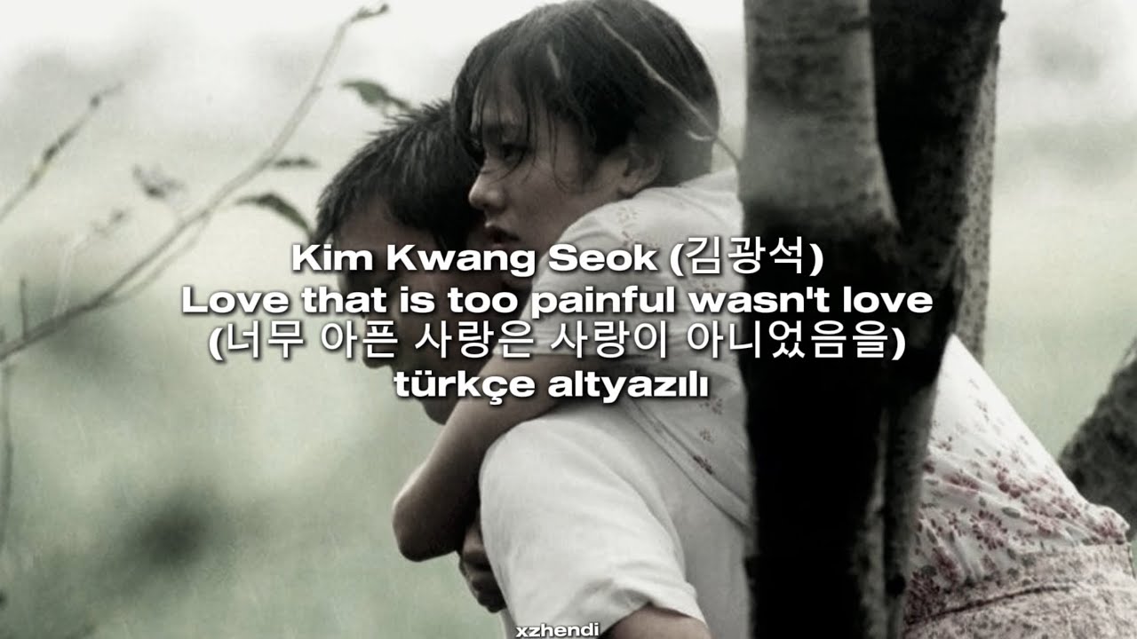 Kim Kwang Seok (김광석) - Love That İs Too Painful Wasn’t Love (너무 아픈 사랑을 사랑이 아니었음을) | türkçe altyazılı