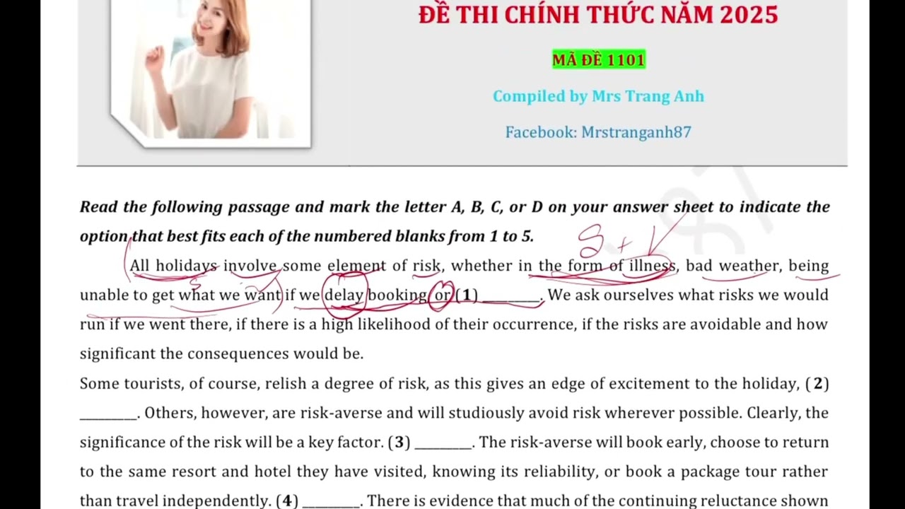 BÀI ĐỤC LỖ 5 CÂU- MÃ ĐỀ 1101(BÀI THI TỐT NGHIỆP THPT 2025)