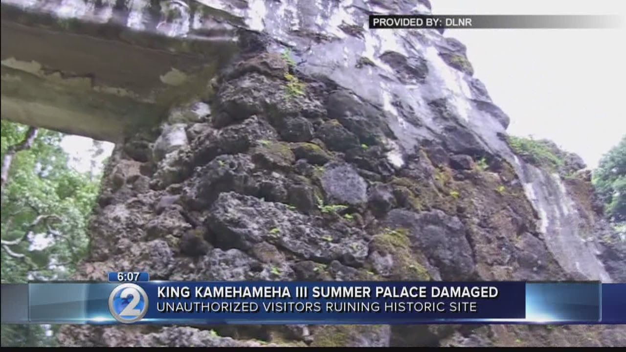 Vandals damage King Kamehameha III’s summer palace in Nuuanu