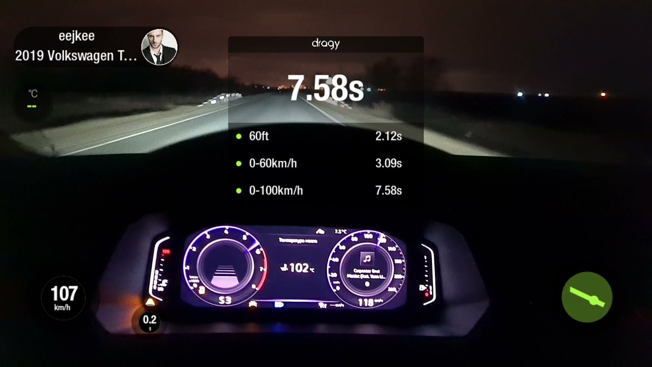 Tiguan 180 hp CZPA разгон 0-100. Сток
