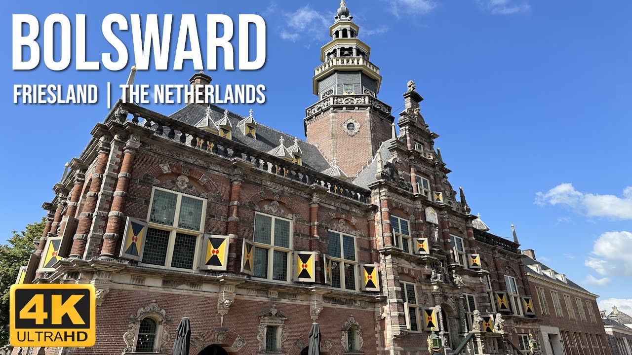 Bolsward 🇳🇱 4k Walking Tour ☀️ in the Hanseatic City of Bolsward