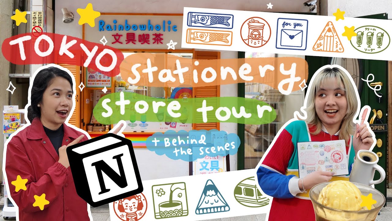 Japanese Stationery Store Tour: Rainbowholic Bungu Kissa (+ behind the scenes with @Notion AI) 🇯🇵