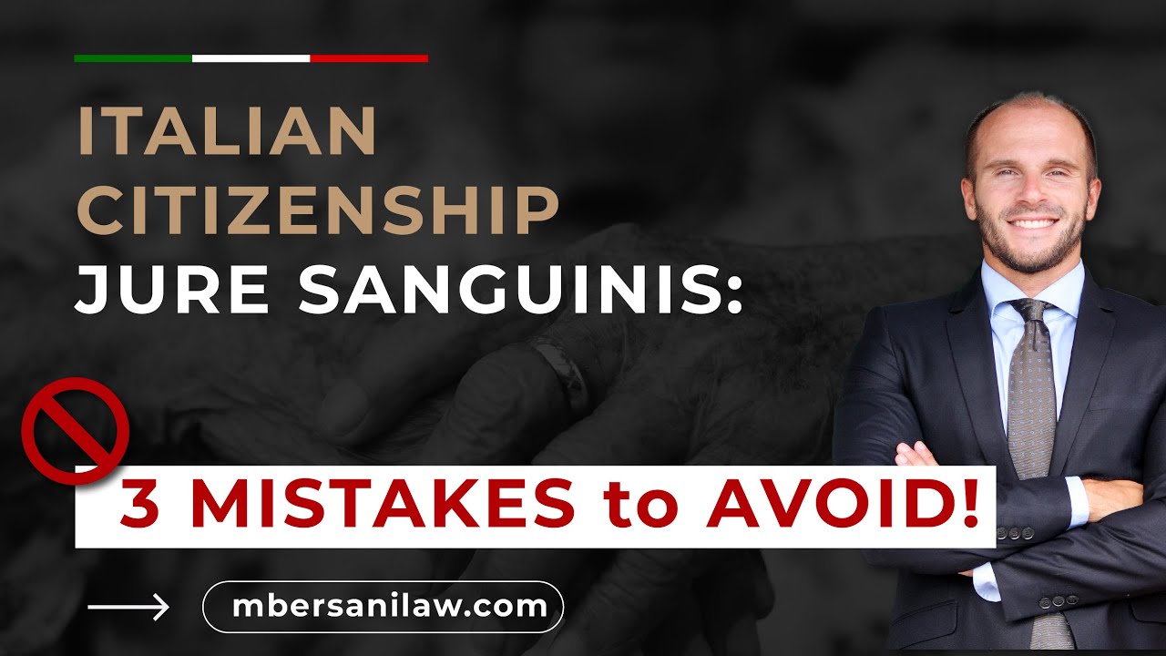 Italian Citizenship Jure Sanguinis: 3 MISTAKES to AVOID!