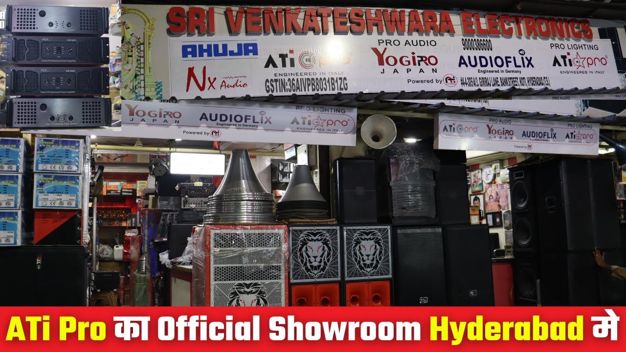 DJ Speakers, Amplifiers at DJ Market, Gujarati Gali, Hyderabad | Atipro Showroom🔥 || DJ Guruji ||