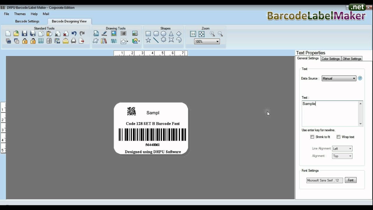 Design and Print 1D Barcode with Code 128 using DRPU Barcode Label Maker Software