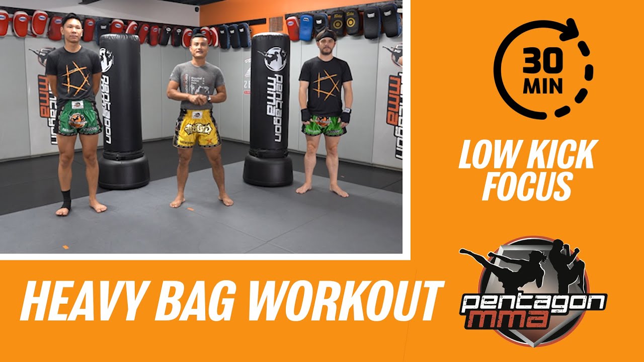 How to train your Low Kicks? Kickboxing and Muay Thai Heavy Bag Workout - -- Class #17