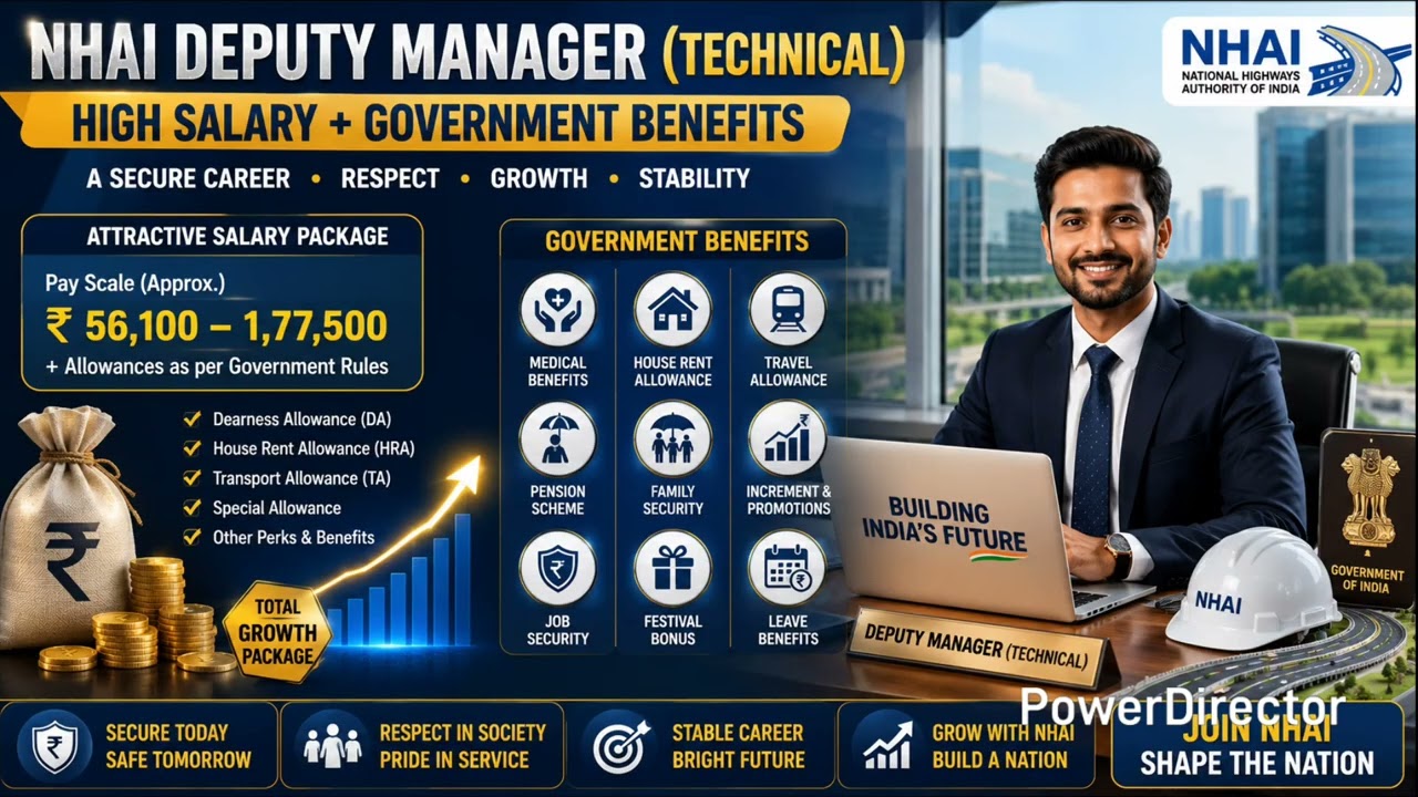60 Vacancy/ National Highway Authority of India (NHAI) / Deputy Manager (Technical) Recruitment 2026