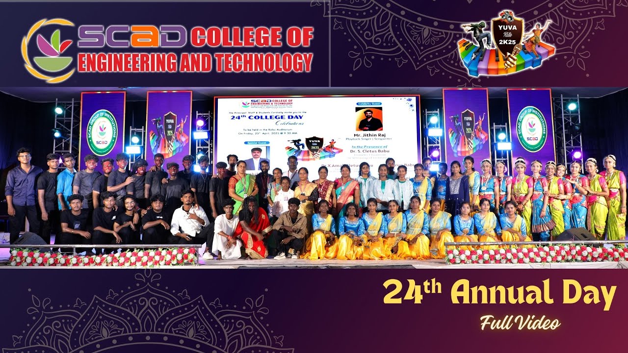 YuvaRitu 2K25 || 24th College day || SCAD College of Engineering & Technology...