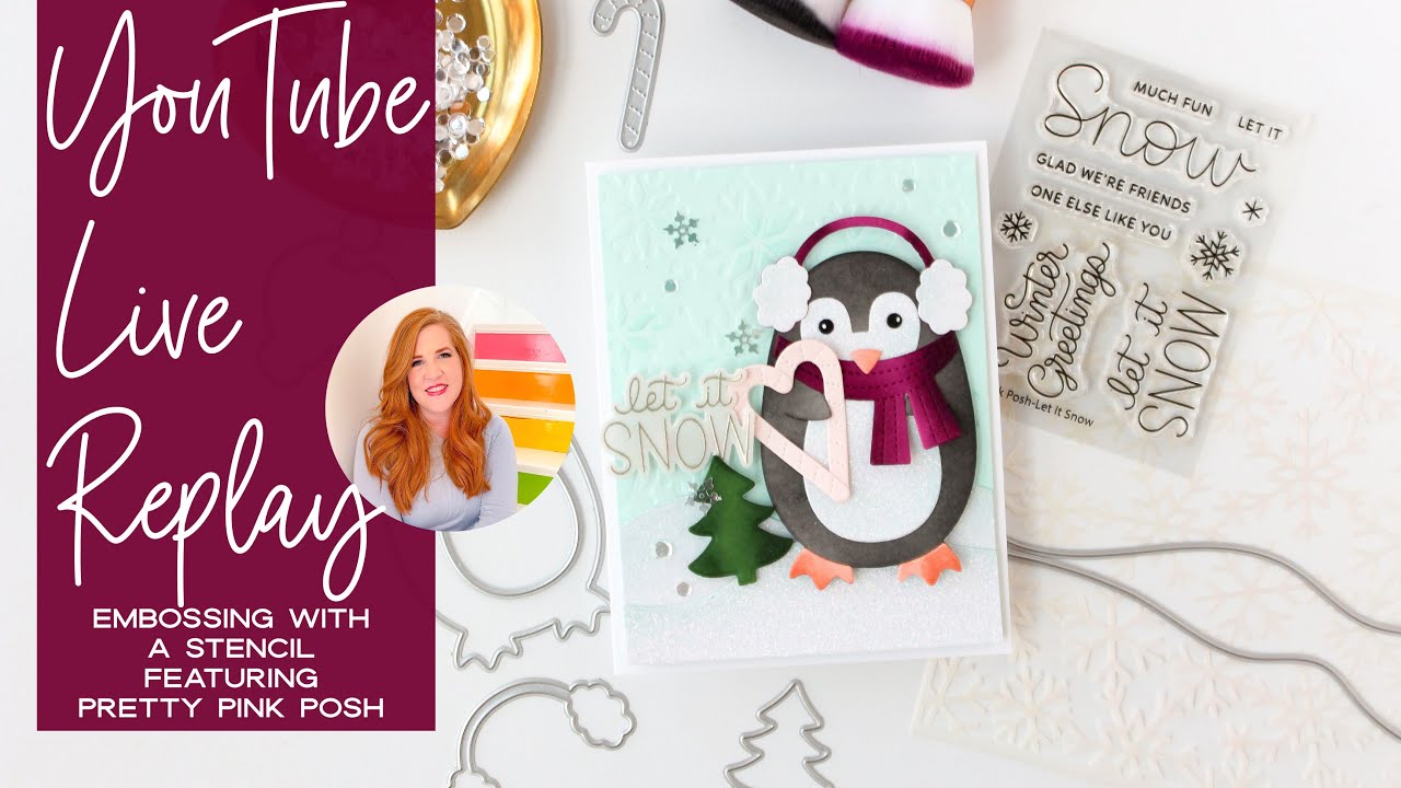 Carissa Crafts Live 11.6.25 Featuring Pretty Pink Posh & A Giveaway!  Embossing With A Stencil
