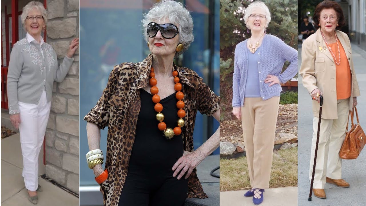 LA EDAD NO IMPORTA PARA VESTIR MODERNA COMBINACIONES DE ROPA PARA SEÑROAS MAYORES LOOKS PARA SEÑORAS