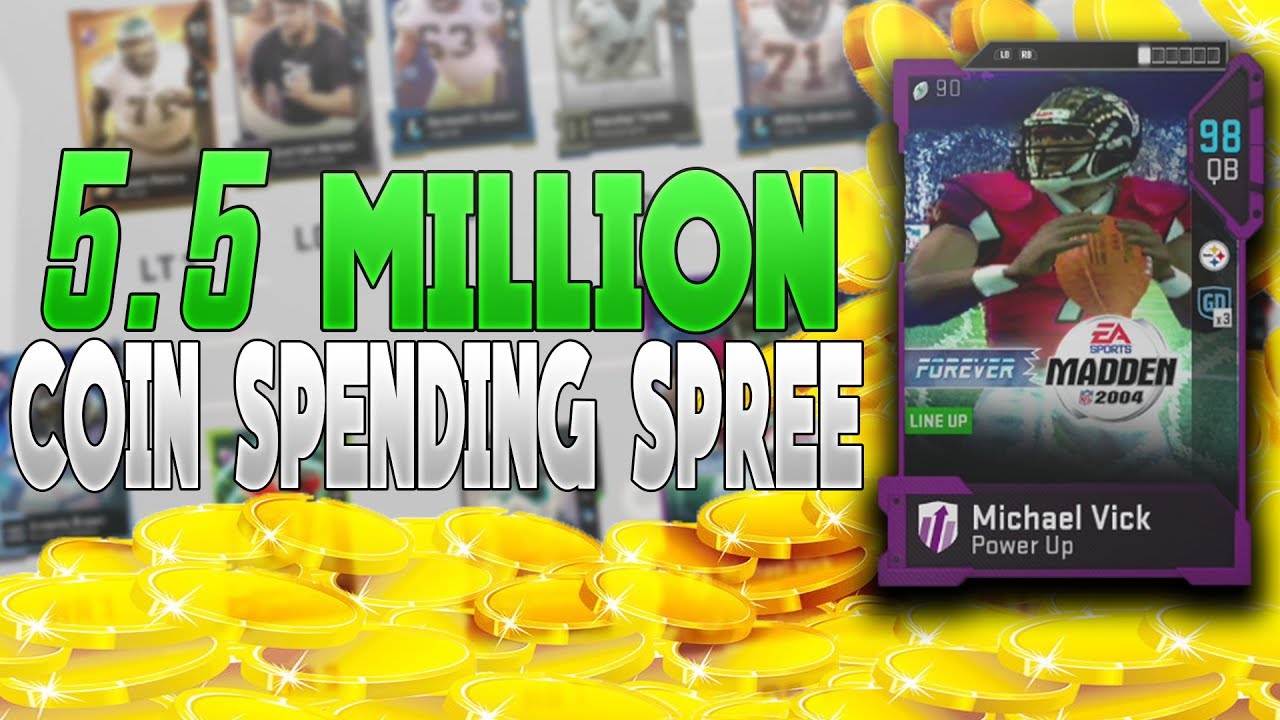 5.5 MILLION COIN SPENDING SPREE! 98 OVERALL MIKE VICK!!! | MADDEN 19 ULTIMATE TEAM SPENDING SPREE