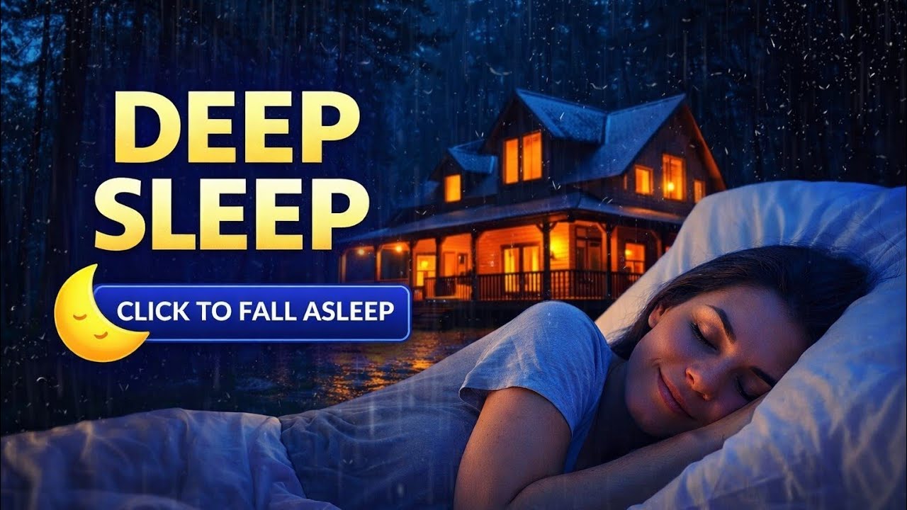 Heavy Rain for Deep Sleep 🌧️ 1 Hour No Ads