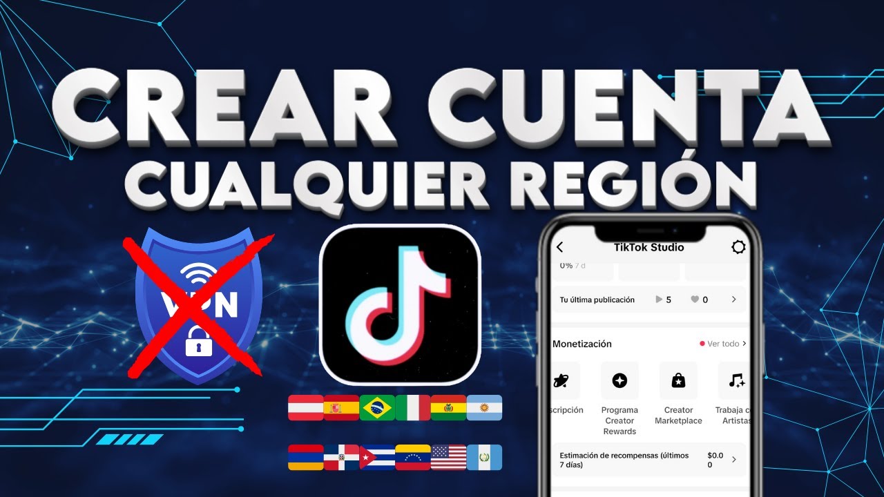 CÓMO CREAR UNA CUENTA TIKTOK CON CUALQUIER REGIÓN SIN VPN (Nuevo Método)