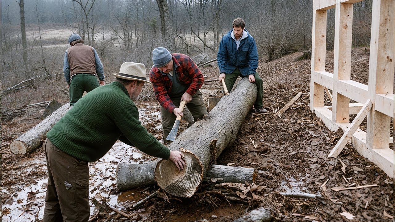 How Raw Oak Logs Are Turned Into a Historic German Timber Frame House