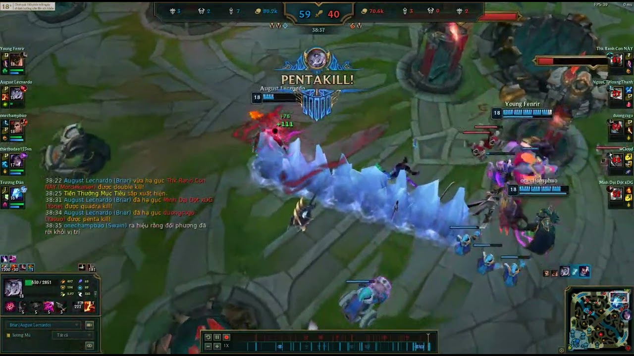 Briar tt7 ở ng&agrave;y thứ tư ra mắt lụm nhẹ c&aacute;i Pentakillllllll