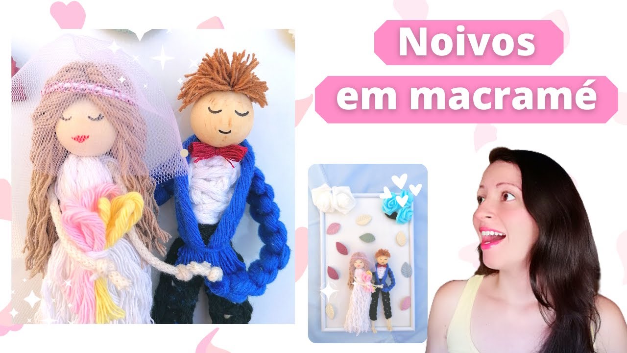 🌸Bonecos em Macramé - Noivos em Macramé | DIY Macramé Dolls