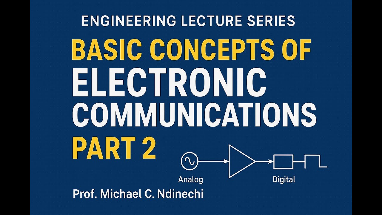 Basic Concepts of Electronic Communications. Engineering Lecture Series MODULE 001 PART 2
