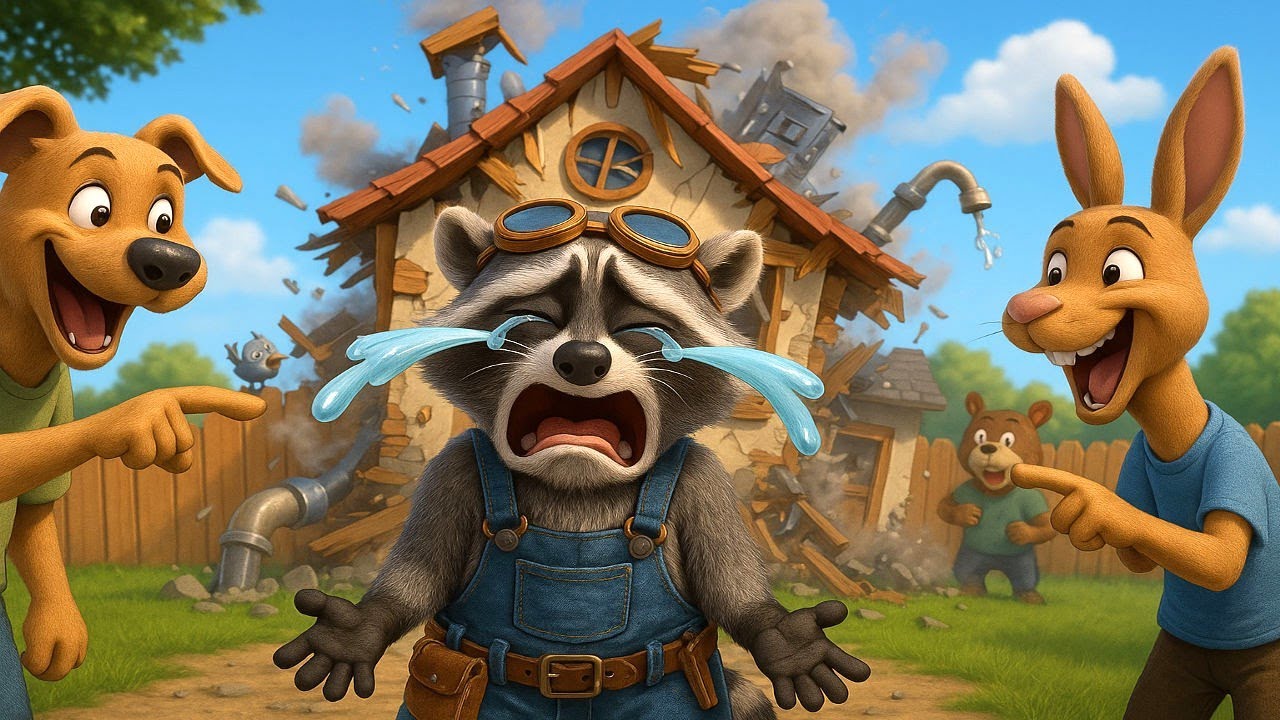 Raccoon Repairman Uses Fake Parts — Until His Own House Breaks!