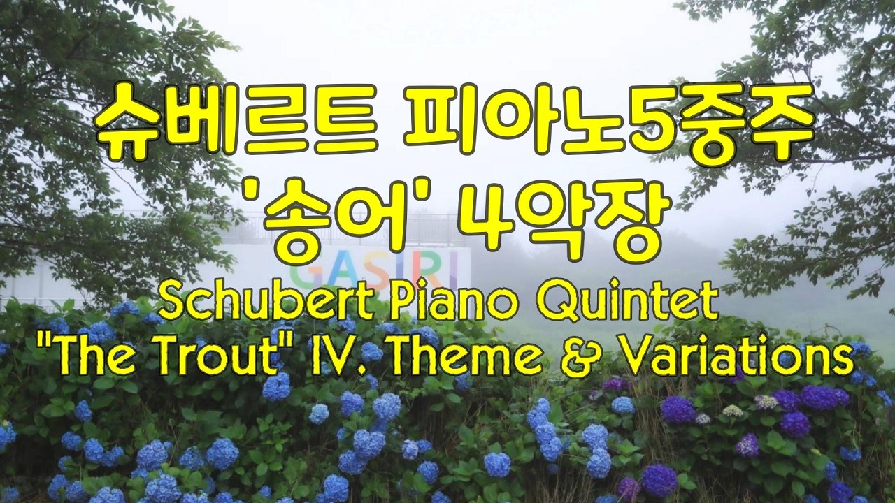 슈베르트 피아노5중주 '송어' 4악장 Schubert Piano Quintet 