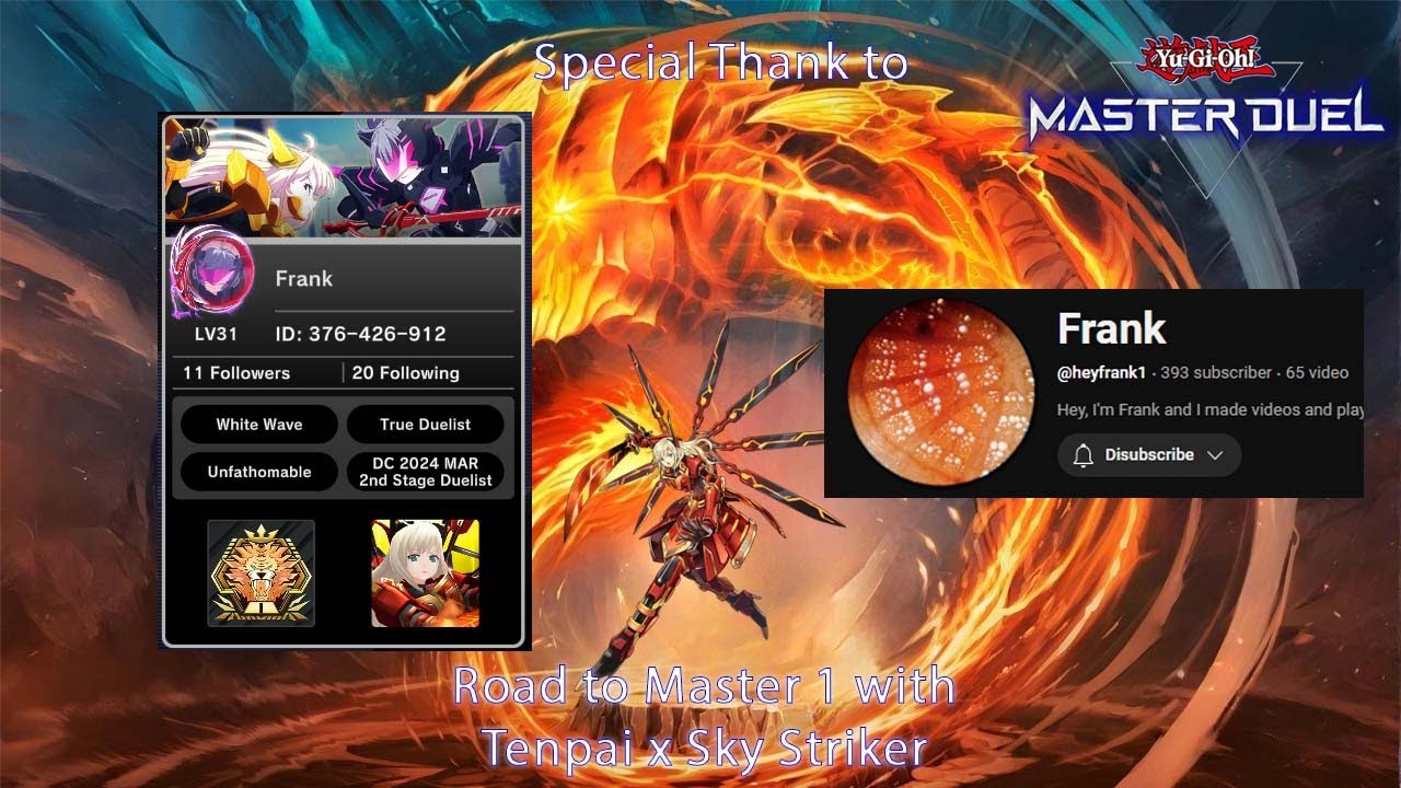 Road To Master1 Season 38 With Tenpai x Sky Striker From  @heyfrank1     - Yugioh Master Duel