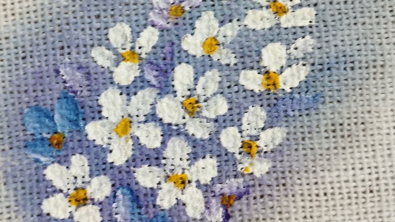 Pintando miosótis 