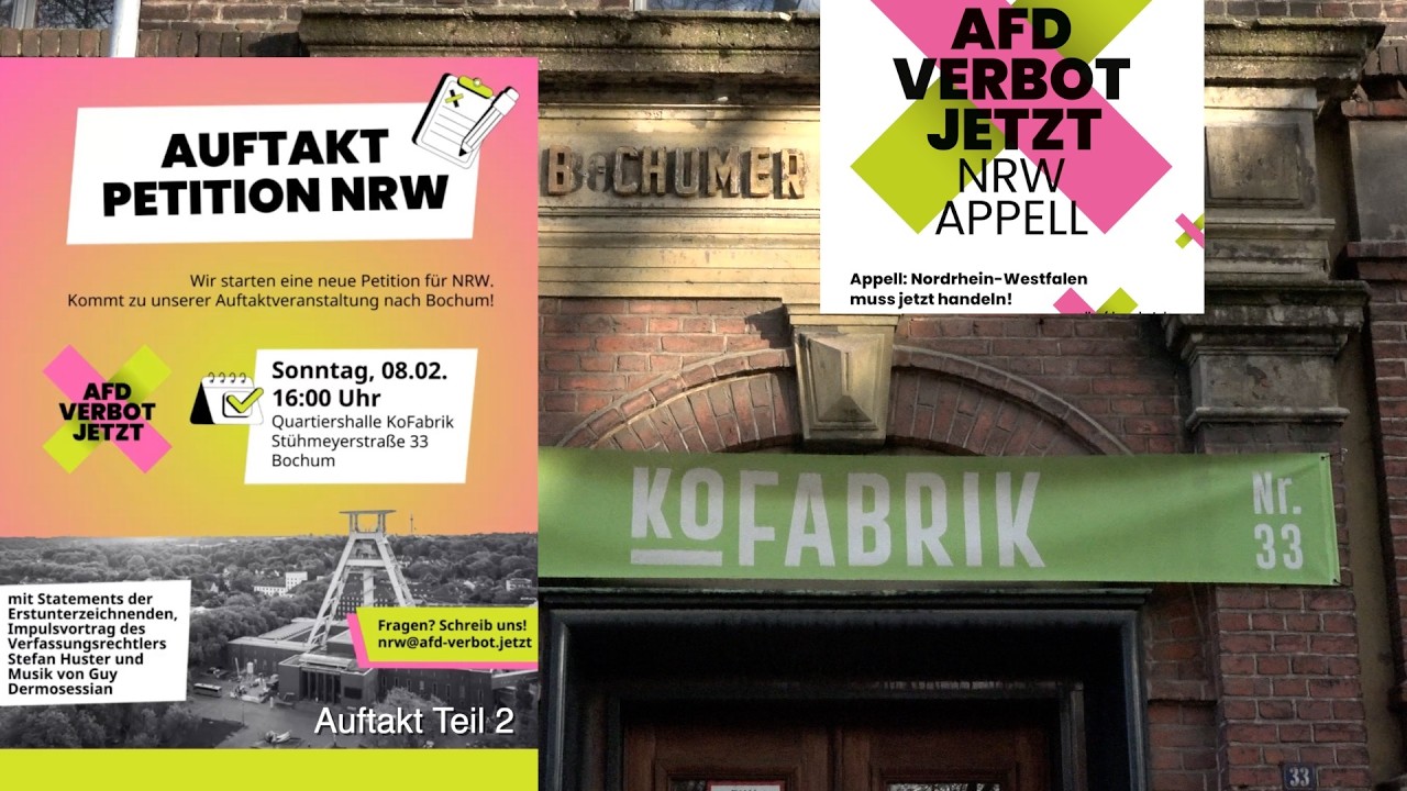 Auftakt NRW Petition AfD Verbot Jetzt - Bochum - mit 90 Organisationen u.Gruppen 08.02.2026 Teil_2