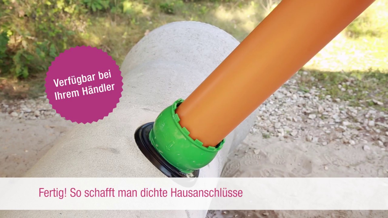AWADOCK: Anschluss von Kunststoffrohren an Beton-, Stahlbeton oder Steinzeugrohre