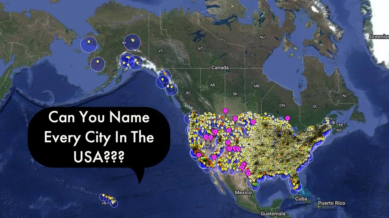 Attempting To Name Every City And Town In The USA Hugequiz edition