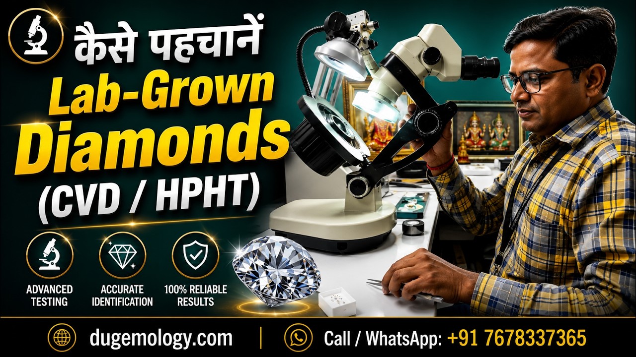 Easiest method to identify a Lab-Grown diamond | HPHT Grown Diamond | CVD Diamond |