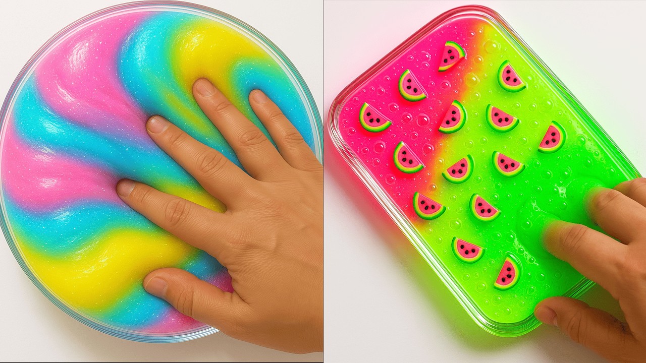 8 Hour of Relaxing Slime ASMR – Calm Drizzles and Smooth Presses